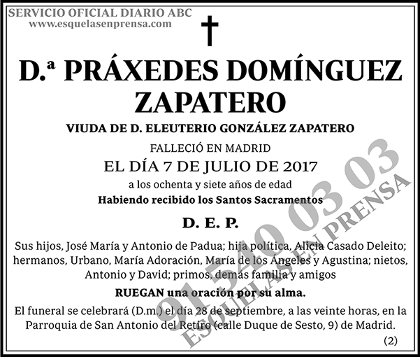 Práxedes Domínguez Zapatero
